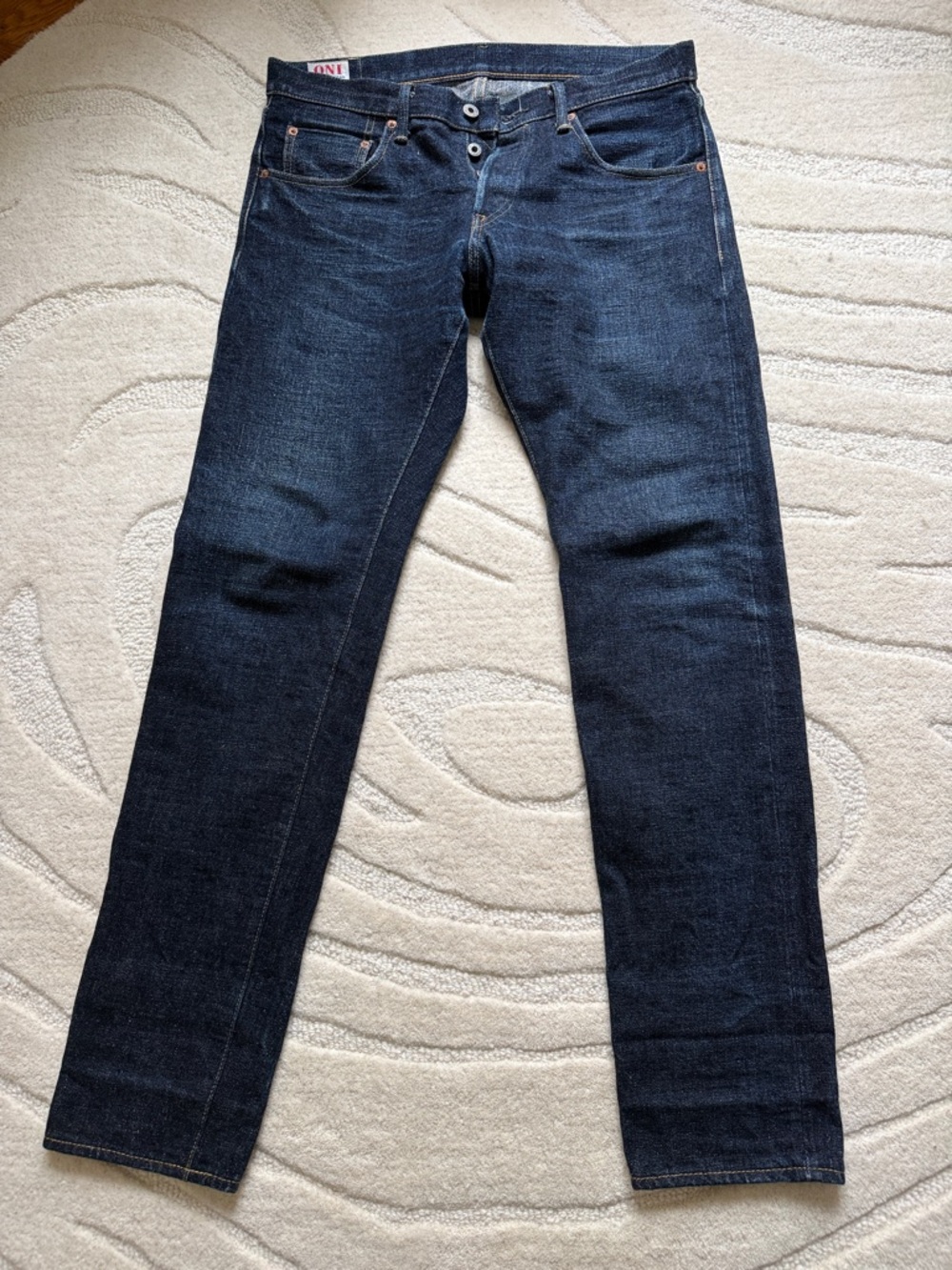 ONI 612-XX 16.5oz Regular Tapered Selvedge Denim Jeans Men 32 Made in Japan